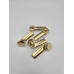 Cursore con tiretto per lampo Metallo mm 5  Oro conf. 5 pezzi