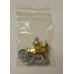 Conf. 5 pz.Chiusure magnetiche mm 14 Oro
