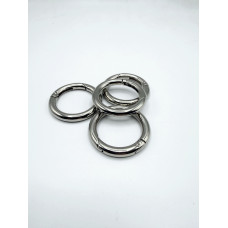 Anello a Moschettone FILO TONDO mm 30 NICHEL Anello a Moschettone FILO TONDO mm 30 NICHEL