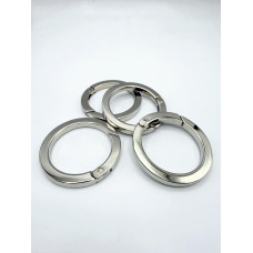 Anello a Moschettone a FILO QUADRO 40mm NICHEL Anello a Moschettone a FILO QUADRO 40mm NICHEL