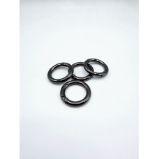 Anello a Moschettone a FILO TONDO 22mm NICHEL NERO Anello a Moschettone a FILO TONDO 22mm NICHEL NERO