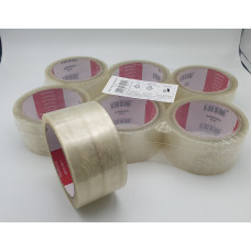 Nastro da imballo trasparente mm 50 x 66 m conf 6 rotoli