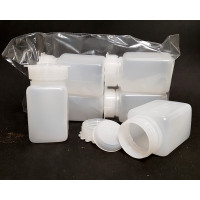 flacone plastica 100cc rettangolare doppio tappo conf. 4 Pz.